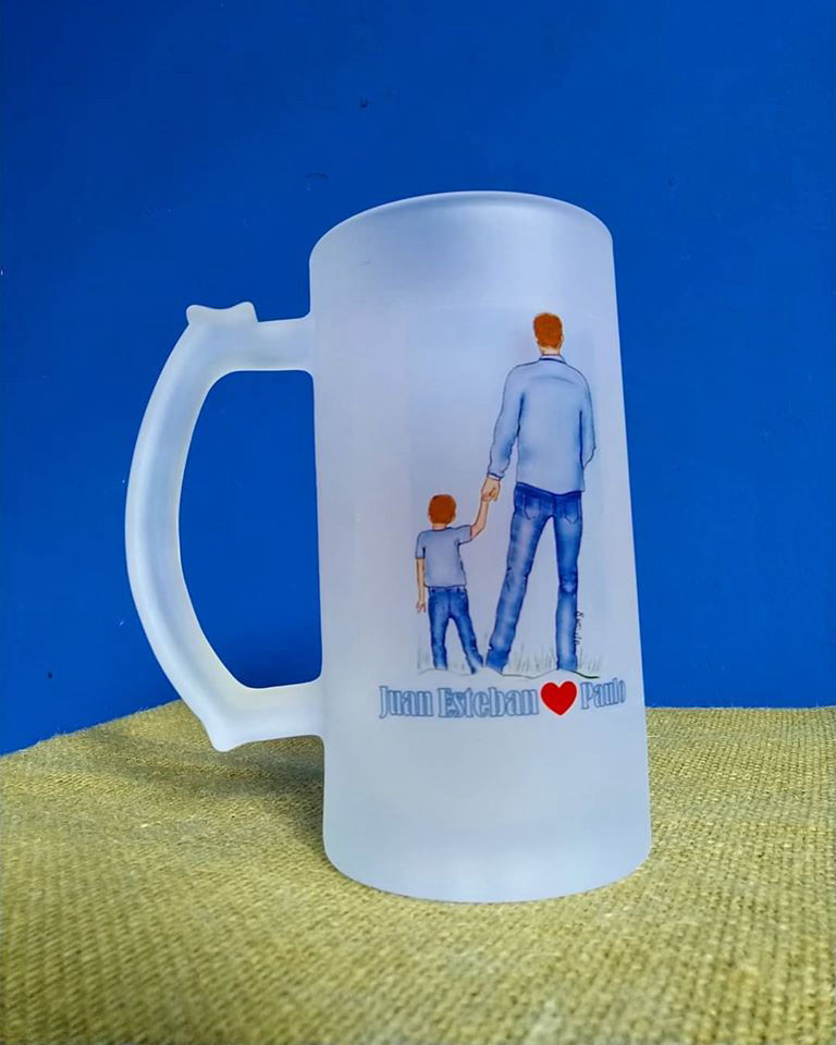 Mug de vidrio opalizado